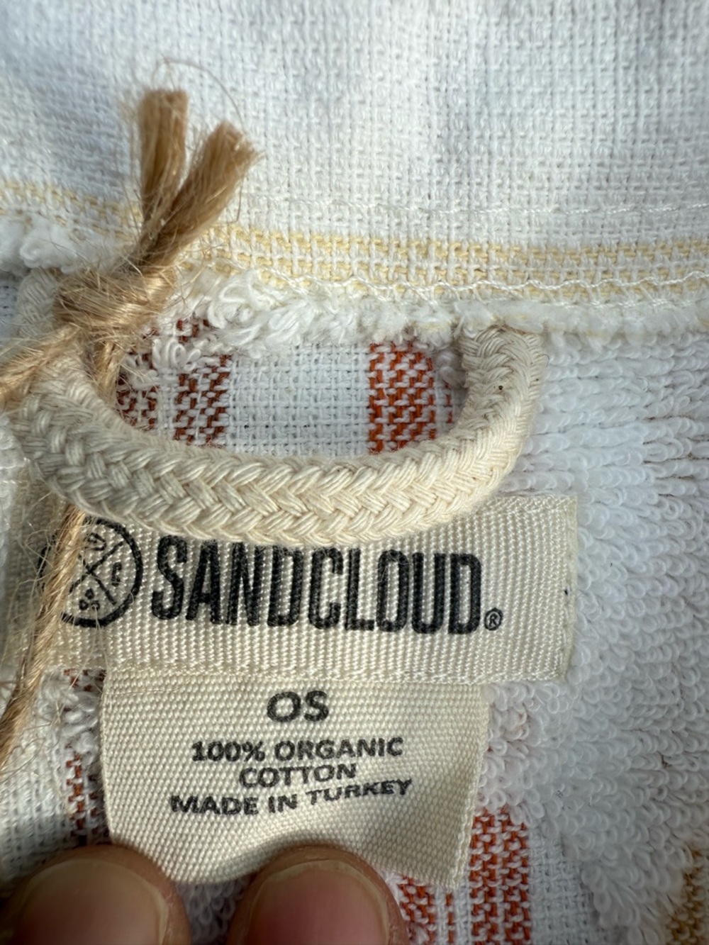 Sand Cloud Organic Cotton Striped Tie-Neck Top with Textured Dot Detail - Picture 8 of 8